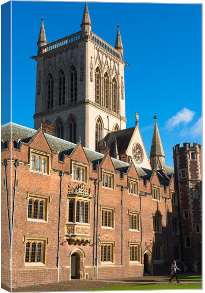 St Johns College and chapel Canvas Print by Andrew Michael