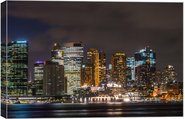 Cruise ship at Sydney harbour Canvas Print by Andrew Michael