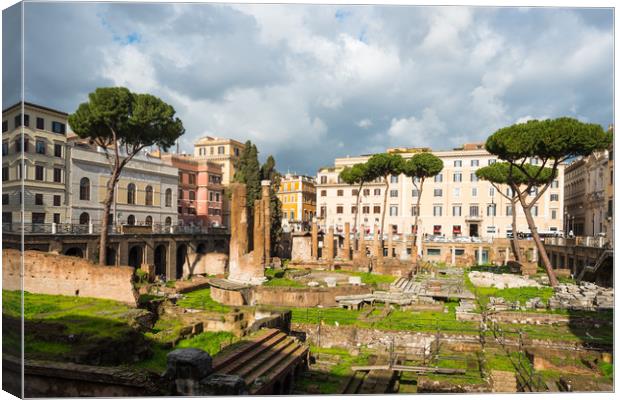 Largo di Torre Argentina Canvas Print by Andrew Michael