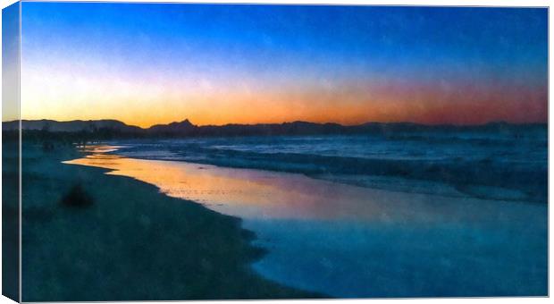 Belongil Beach just after sunset Canvas Print by Andrew Michael