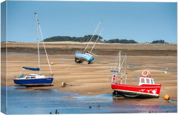 Wells next the sea boats Canvas Print by Andrew Michael