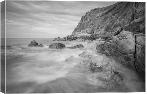 Seascape of Porth Nanven 2 Canvas Print by Andrew Michael