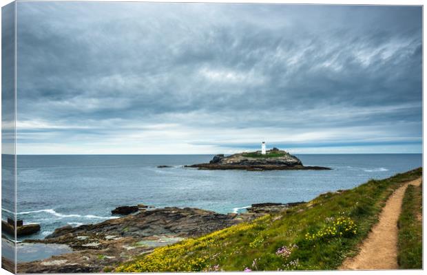 Godrevy Lighthouse Canvas Print by Andrew Michael