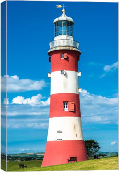 Smeatons Tower Lighthouse Canvas Print by Andrew Michael