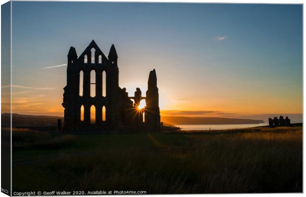 Whitby Abbey  Sunset Canvas Print by Geoff Walker