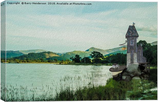 Fish House at Bassenthwaite lake Canvas Print by Barry Henderson