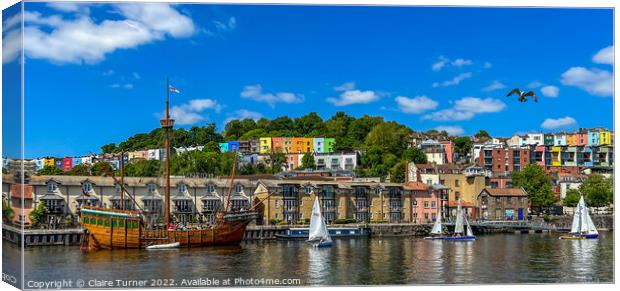 Beautiful boats in Bristol Canvas Print by Claire Turner