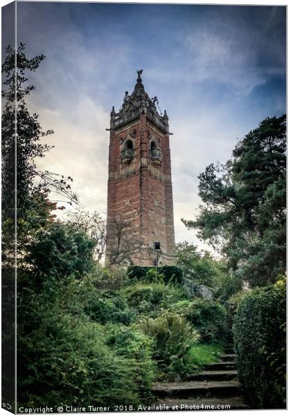 Cabot tower at dusk Canvas Print by Claire Turner