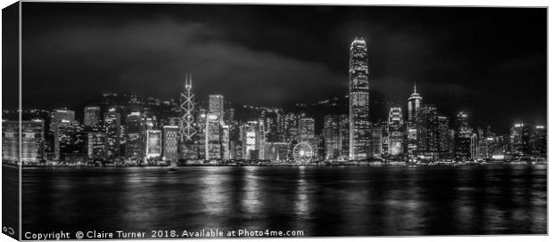 Hong Kong skyline Canvas Print by Claire Turner