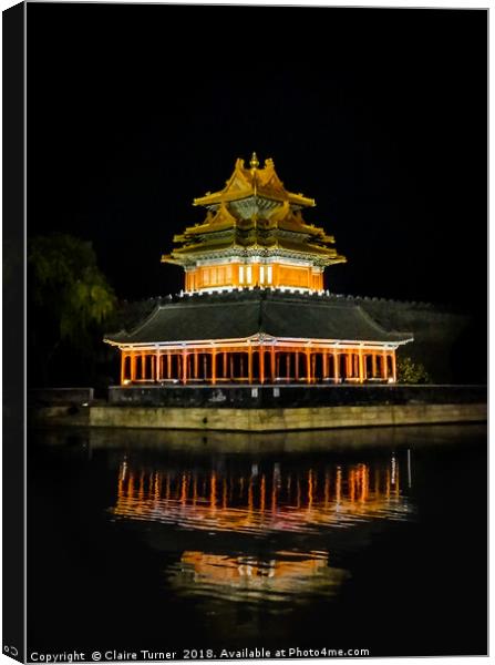 Forbidden city moat Canvas Print by Claire Turner