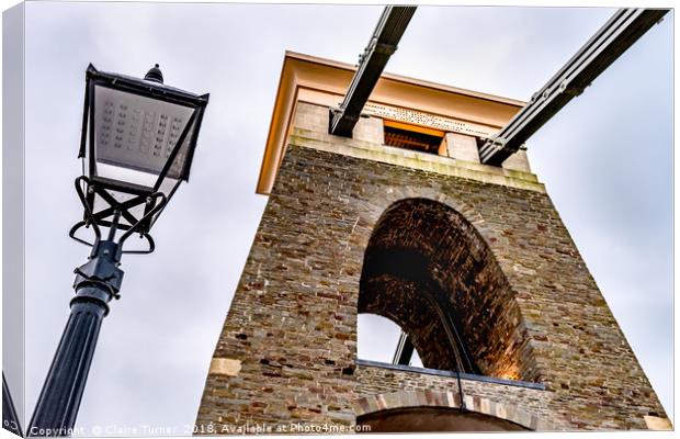 The Bridge and the Lamp Post Canvas Print by Claire Turner