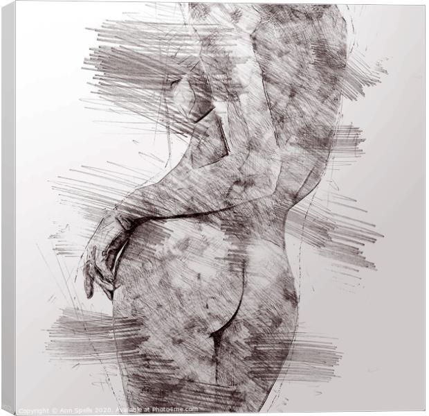 Naked dance Canvas Print by Ann Spells