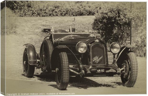 1930 Alfa Romeo Motor Car Canvas Print by Graham Dobson