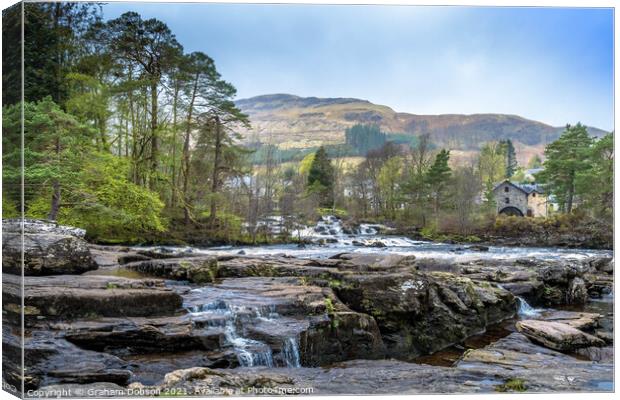 The Falls of Lochart, Scotland  Canvas Print by Graham Dobson