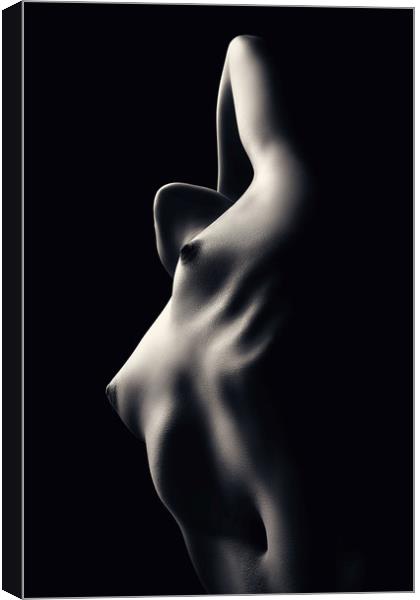 Nude woman bodyscape 33 Canvas Print by Johan Swanepoel