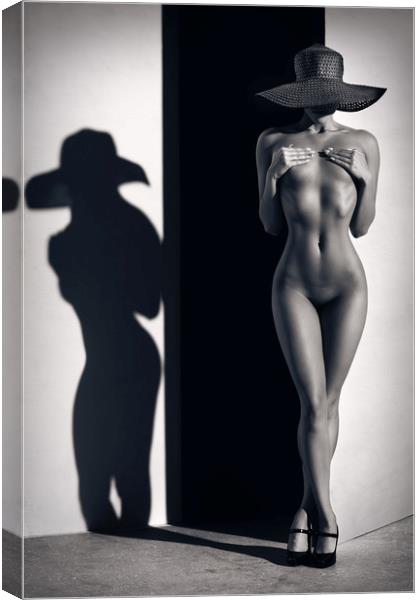 Sensual Nude Woman 1 Canvas Print by Johan Swanepoel