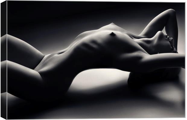 Sensual Nude Woman 2 Canvas Print by Johan Swanepoel