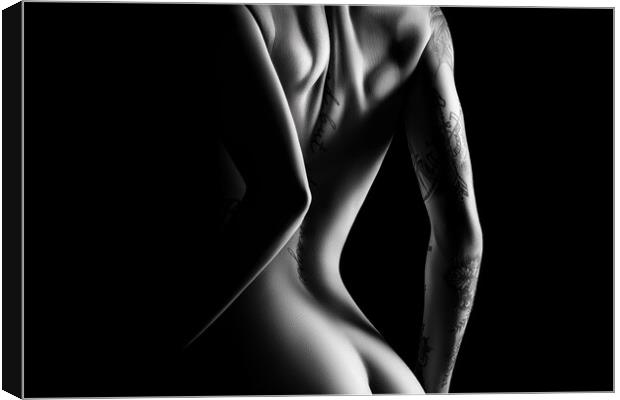 Nude woman bodyscape 72 Canvas Print by Johan Swanepoel