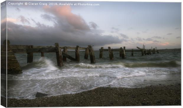 Stormy Sea  Canvas Print by Ciaran Craig