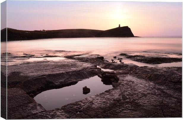 Kimmeridge Sunrise Canvas Print by David Neighbour