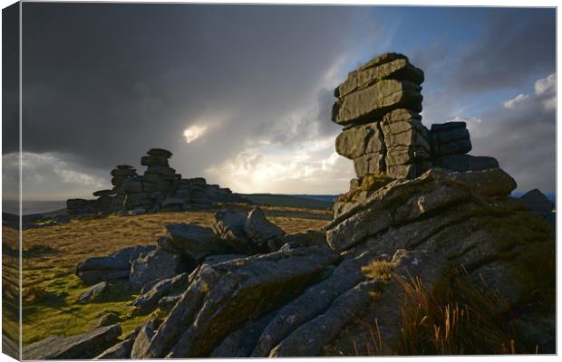 Great Staple Tor Canvas Print by David Neighbour