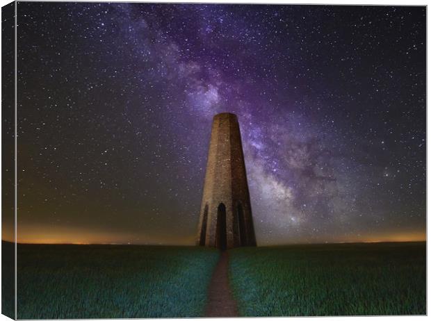 Daymark and the Night Sky Canvas Print by David Neighbour