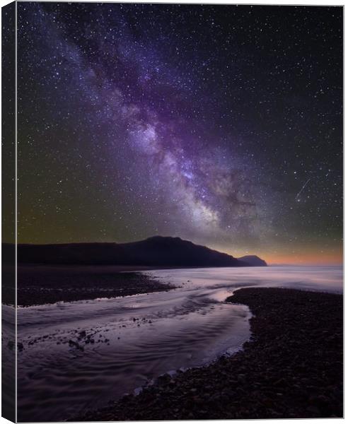 Charmouth Milky Way Canvas Print by David Neighbour