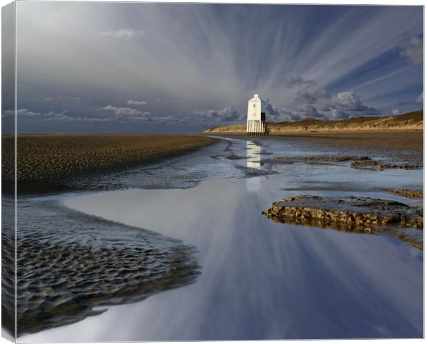 Reflections in a Tidal Stream Canvas Print by David Neighbour