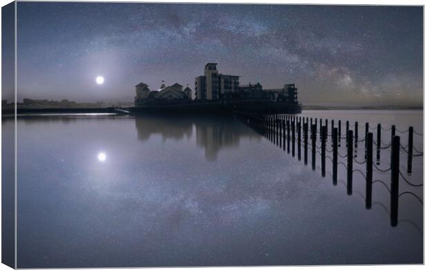 Knightstone Reflections of the Night Sky Canvas Print by David Neighbour
