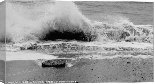 Crashing Waves Canvas Print by Matthew Balls