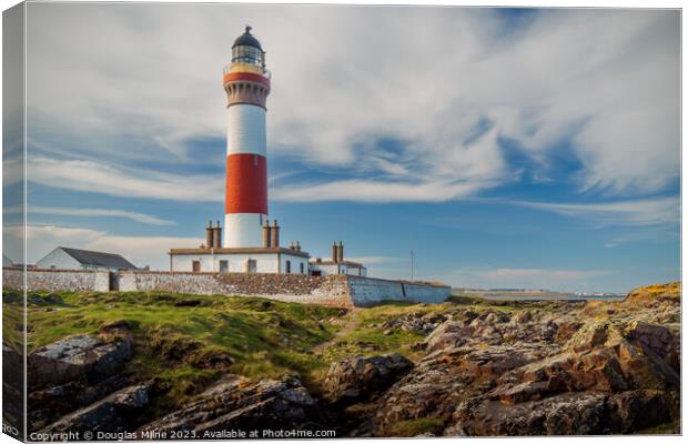 Buchan Ness Lighthouse Canvas Print by Douglas Milne