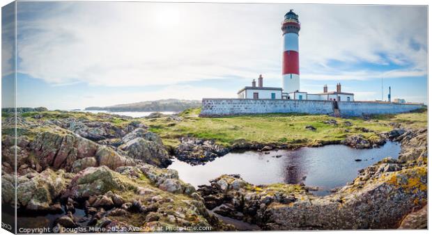 Buchan Ness Lighthouse and Rockpool Canvas Print by Douglas Milne