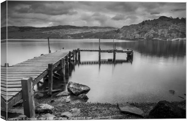 Inchcailloch Pier, Loch Lomond Canvas Print by Douglas Milne