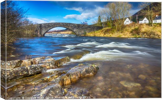 The Bridge of Orchy Canvas Print by Douglas Milne