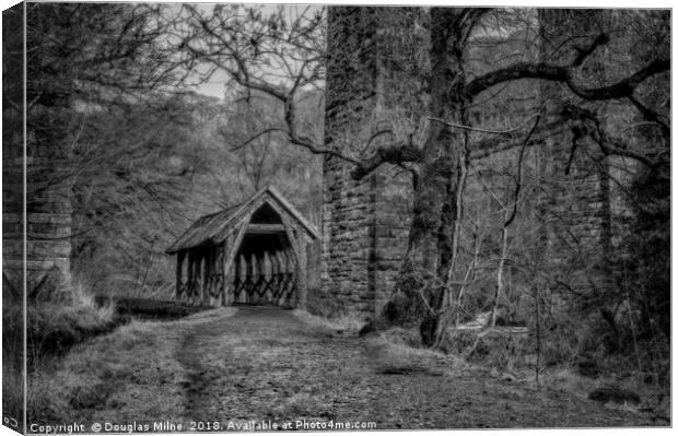 Almondell Country Park Shelter Canvas Print by Douglas Milne