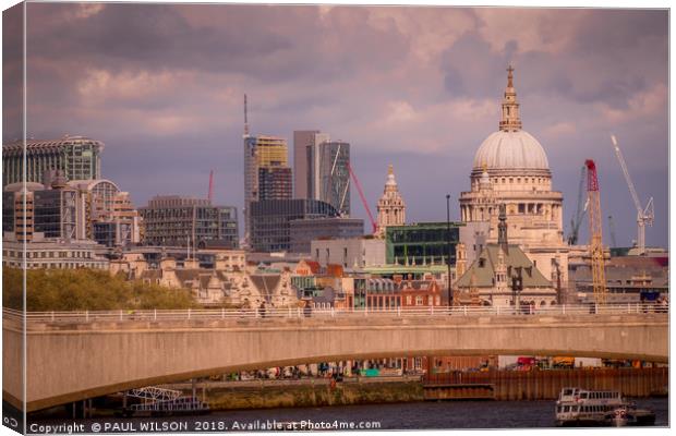 St Paul's Cathedral, London Canvas Print by PAUL WILSON