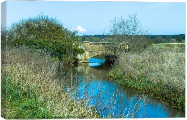 Bridge over the river Babingley Canvas Print by Clive Wells