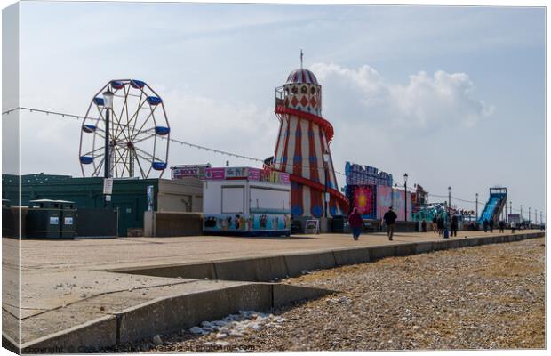 From the beach to the Fun Fair Canvas Print by Clive Wells