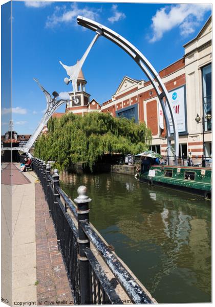 Looking down the river Canvas Print by Clive Wells