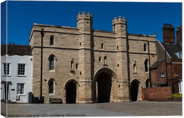 Exchequers Gate in Lincoln Canvas Print by Clive Wells