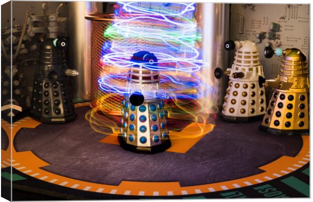 Dalek materializimg Canvas Print by Clive Wells