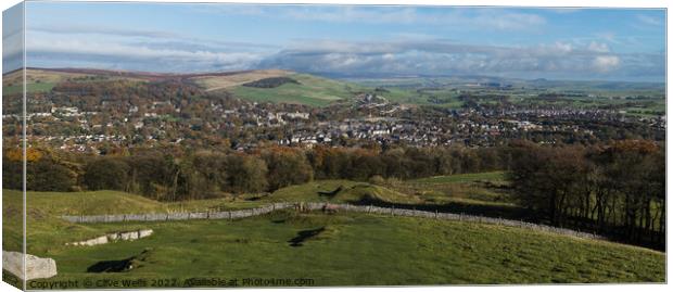 View from Grin Low Hill Canvas Print by Clive Wells