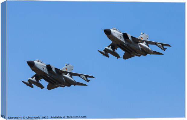 A pair of German Tornados Canvas Print by Clive Wells