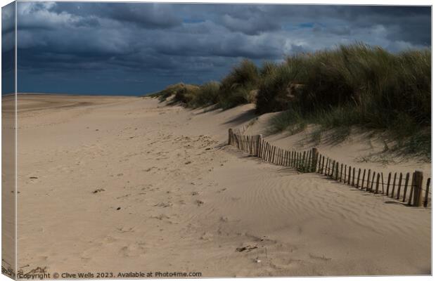 Sand dunes Canvas Print by Clive Wells
