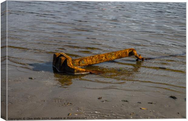 Rusty anchor Canvas Print by Clive Wells