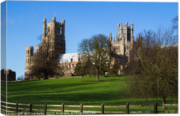 Ely Cathedral Canvas Print by Clive Wells