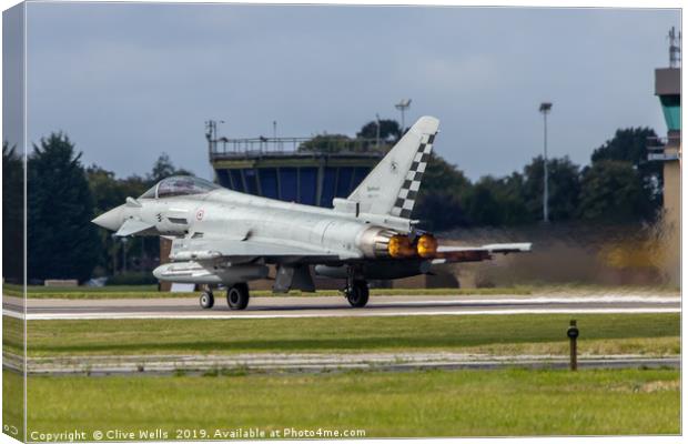 Italian Eurofighter Typhoon at Waddington Canvas Print by Clive Wells