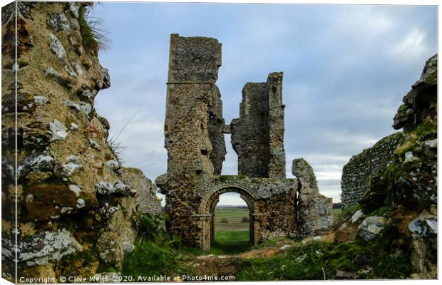 Ruins of St. James Church, Bawsey, KIngs Lynn Canvas Print by Clive Wells