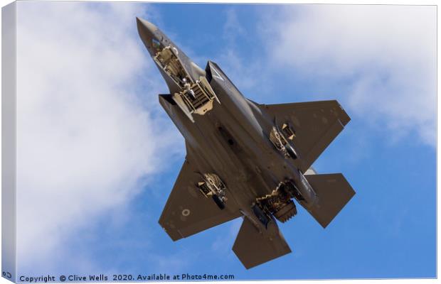 F-35 Lightning seen at RAF Fairford Canvas Print by Clive Wells