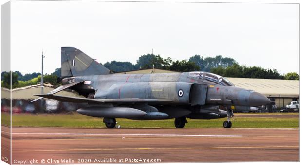 F-4E Phantom at RAF Fairford, Gloustershire Canvas Print by Clive Wells